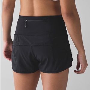 Lululemon black high rise Speed Short